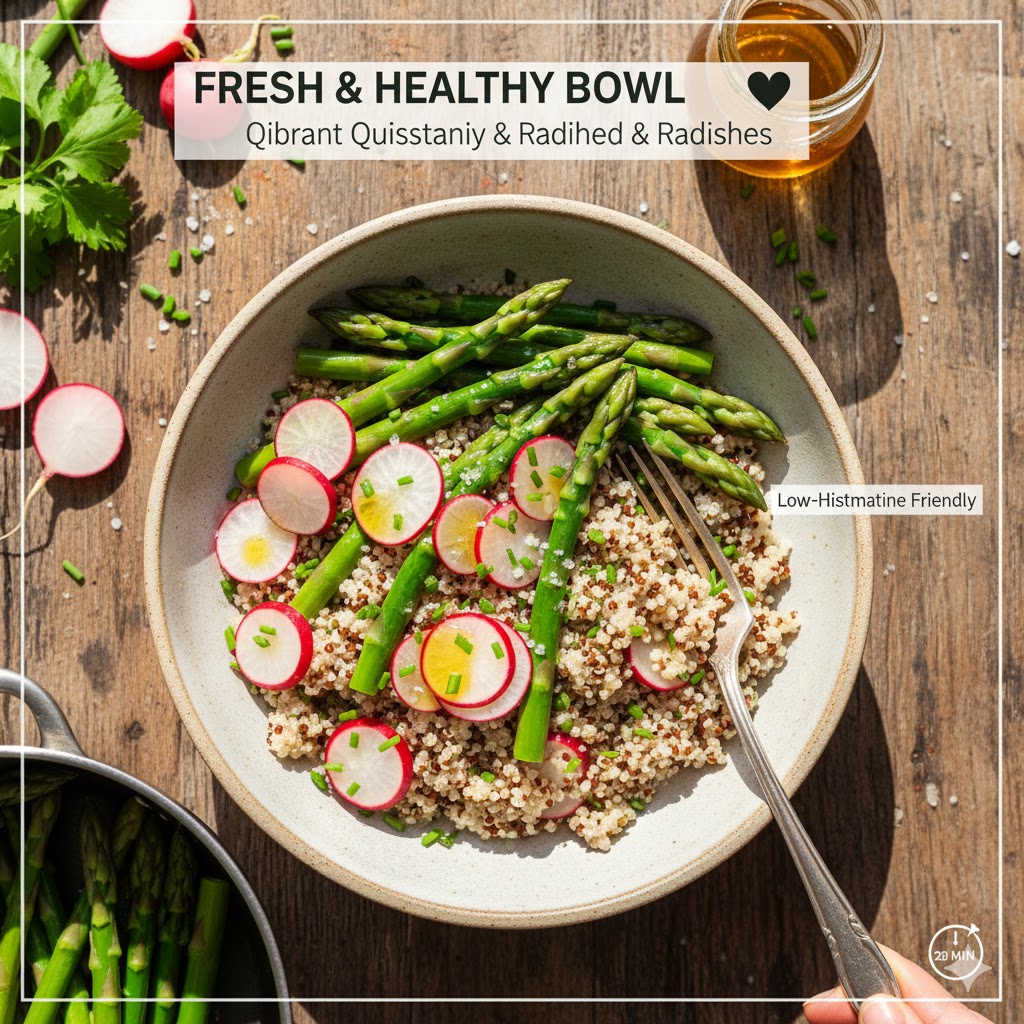 quinoa bowl with asparagus