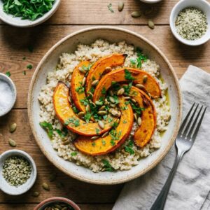 Roasted Organic Hokkaido Pumpkin on Nutty Quinoa | Low-Histamine